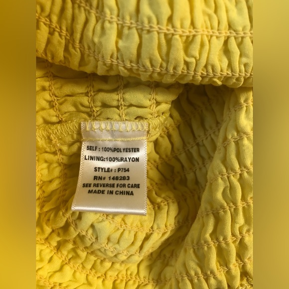 CUTE YELLOW TUBE TOP CHIFFON JUMPSUIT SIZE 2X - Picture 11 of 12